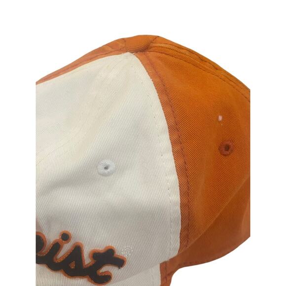 Titleist A-Flex Orange Script 1935 Adult L/XL Hat Cap White Blue Orange - Picture 5 of 8